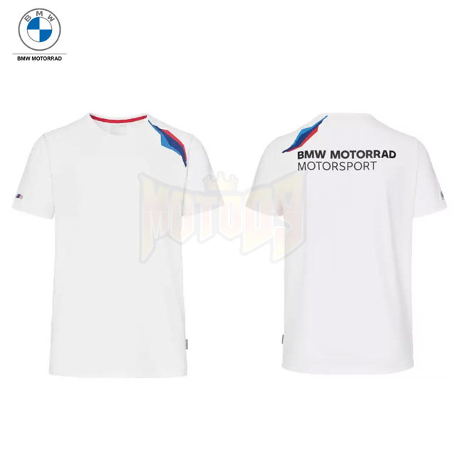 BMW 오토바이 의류 안전장비 용품 캐주얼 티셔츠 Motorsport 남성용 White 76618536555