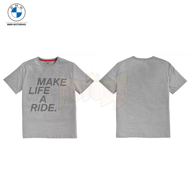 BMW 오토바이 의류 안전장비 용품 캐주얼 티셔츠 Make Life A Ride Tour Gray 76239445521